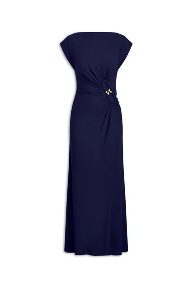 Scanlan Theodore Turban Ring Dress In Blue