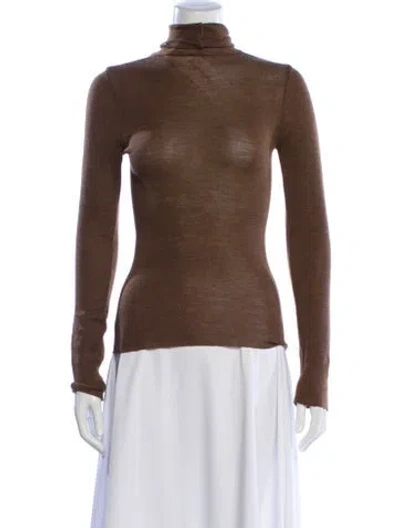 Pre-owned Scanlan Theodore Turtleneck Sweater In Brown