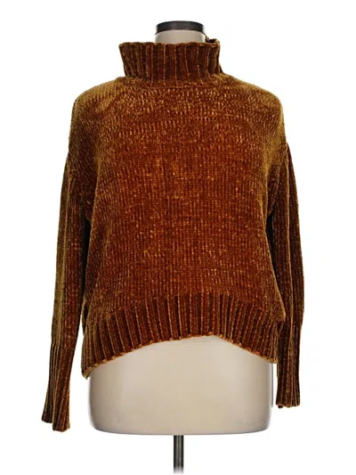 Pre-owned Scanlan Theodore Turtleneck Sweater In Brown
