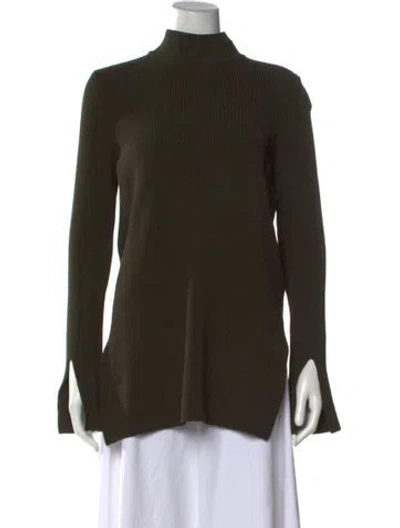 Pre-owned Scanlan Theodore Turtleneck Sweater In Green