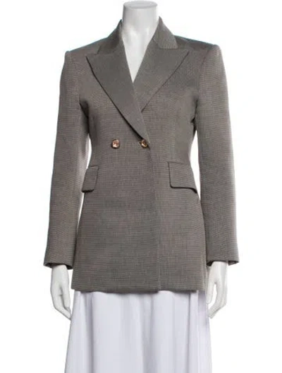 Pre-owned Scanlan Theodore Tweed Pattern Blazer In Grey