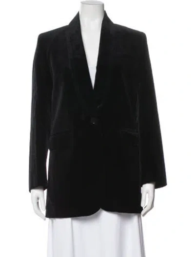 Pre-owned Scanlan Theodore Velour Blazer In Black