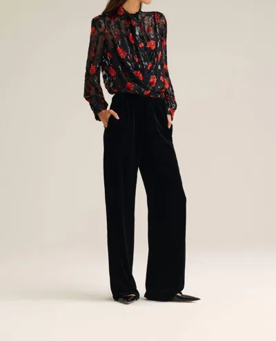 Scanlan Theodore Velvet Soft Trouser In Black