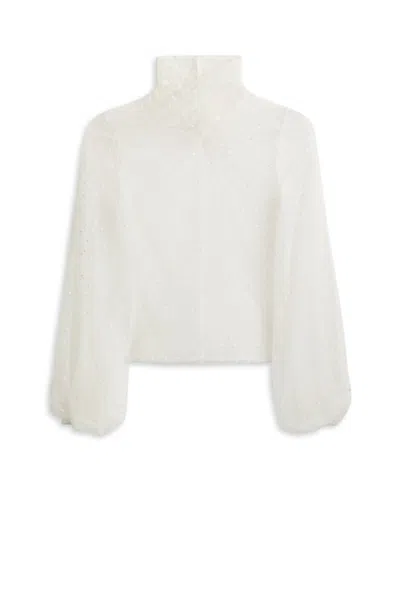 Scanlan Theodore Velvet Spot Turban Top In White