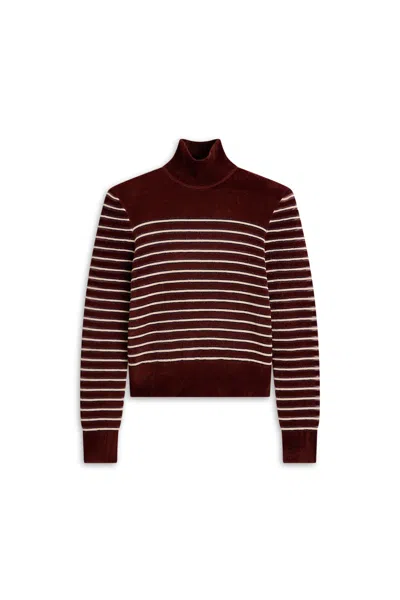 Scanlan Theodore Velvet Stripe Sweater In Multi