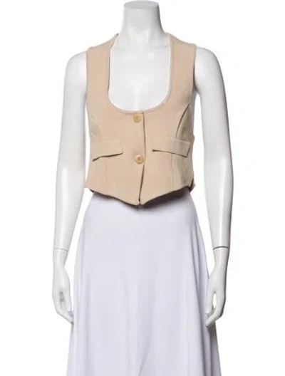 Pre-owned Scanlan Theodore Vest In Neutrals