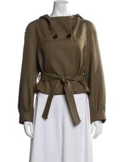 Pre-owned Scanlan Theodore Virgin Wool Jacket In Green