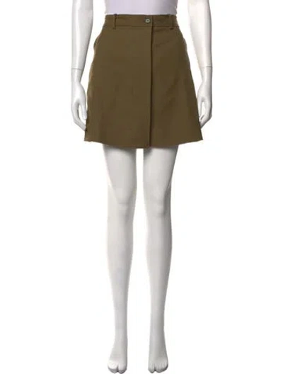Pre-owned Scanlan Theodore Virgin Wool Mini Skirt In Green
