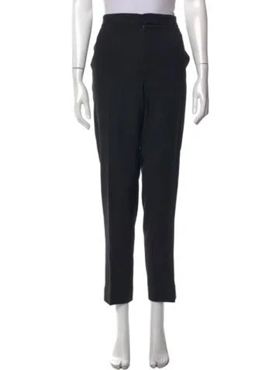 Pre-owned Scanlan Theodore Virgin Wool Straight Leg Pants In Black