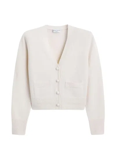 Scanlan Theodore V-neck Button-down Cardigan In Neutral