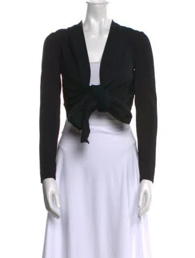 Pre-owned Scanlan Theodore V-neck Sweater In Black