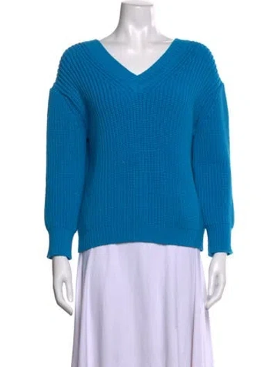 Pre-owned Scanlan Theodore V-neck Sweater In Blue