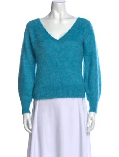 Pre-owned Scanlan Theodore V-neck Sweater In Blue