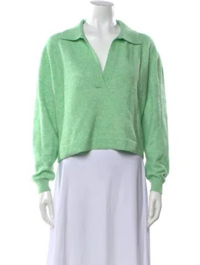 Pre-owned Scanlan Theodore V-neck Sweater In Green