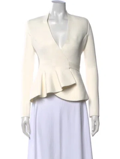 Pre-owned Scanlan Theodore V-neck Sweater In Neutrals