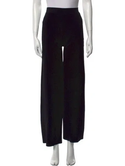 Pre-owned Scanlan Theodore Wide Leg Pants In Black