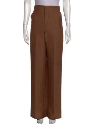 Pre-owned Scanlan Theodore Wide Leg Pants In Brown