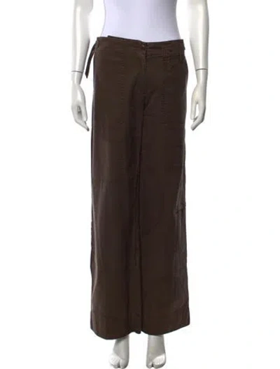 Pre-owned Scanlan Theodore Wide Leg Pants In Brown