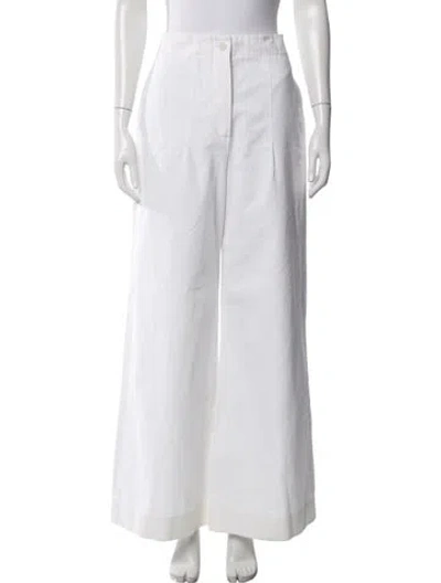 Pre-owned Scanlan Theodore Wide Leg Pants In White
