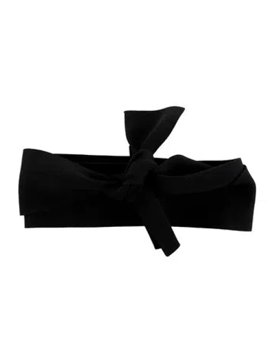 Pre-owned Scanlan Theodore Wide Waist Belt In Black