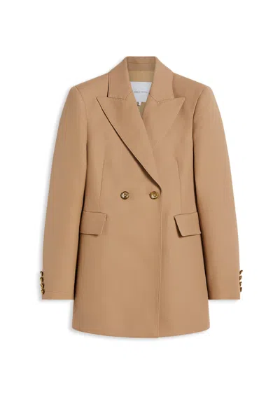 Scanlan Theodore Wool Barathea Two Button Jacket In Brown