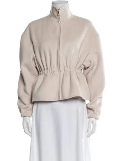 Pre-owned Scanlan Theodore Wool Bomber Jacket In Neutral