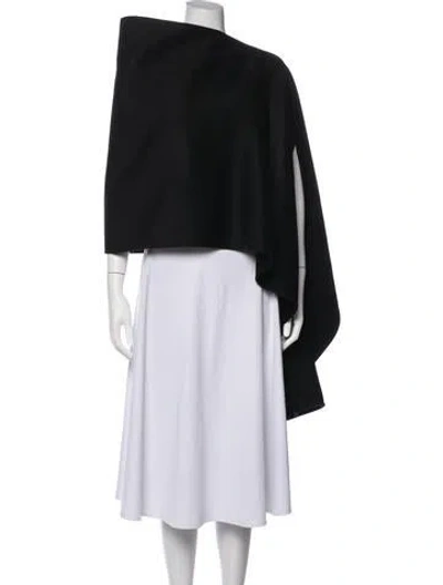 Pre-owned Scanlan Theodore Wool Cape W/ Tags In Black