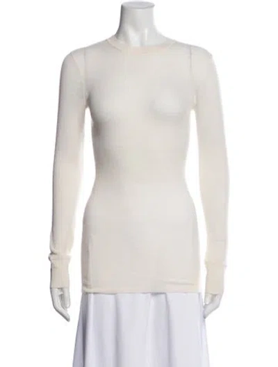 Pre-owned Scanlan Theodore Wool Crew Neck Sweater In Neutral