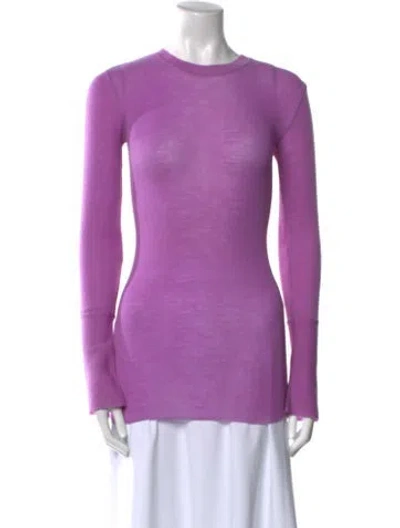 Pre-owned Scanlan Theodore Wool Crew Neck Sweater In Purple