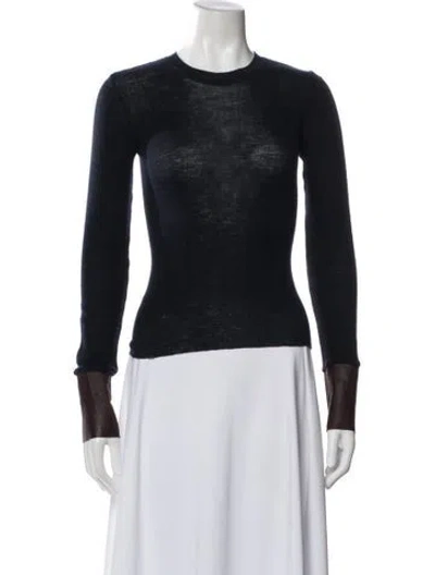 Pre-owned Scanlan Theodore Wool Crew Neck Top In Blue