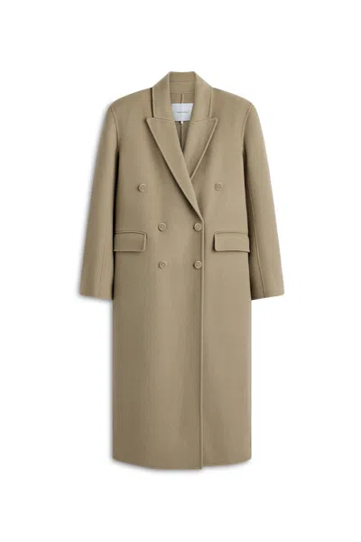 Scanlan Theodore Wool Double Vent Coat In Brown