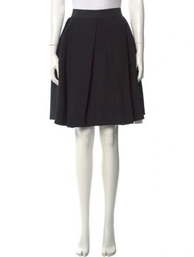 Pre-owned Scanlan Theodore Wool Knee-length Skirt In Black