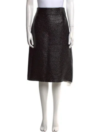 Pre-owned Scanlan Theodore Wool Knee-length Skirt W/ Tags In Black