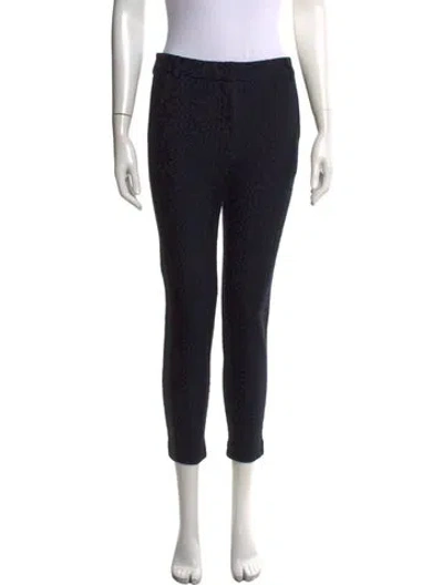 Pre-owned Scanlan Theodore Wool Straight Leg Pants In Black