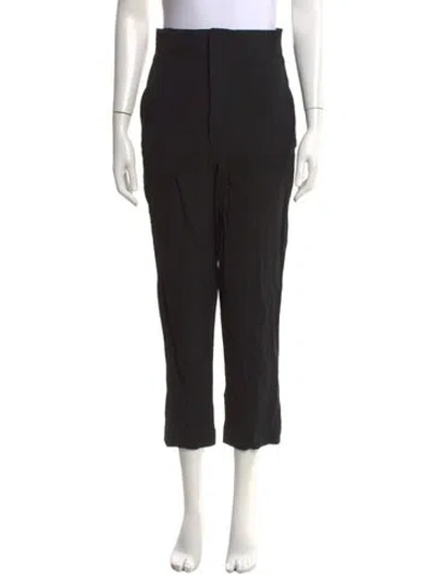 Pre-owned Scanlan Theodore Wool Straight Leg Pants In Black