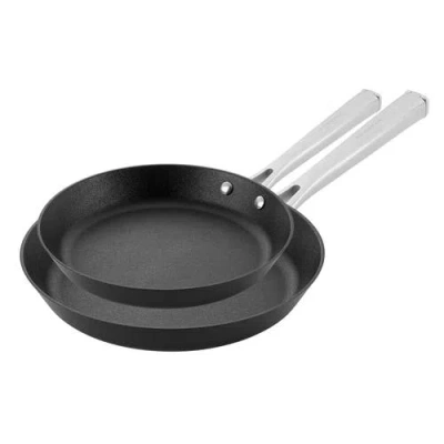 Scanpan 70th Anniversary 2 Piece Skillet Set, 8-inch And 10.25-inch In Black