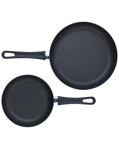 Scanpan Classic 2pc Fry Pan Set 8in & 10.25in In Black