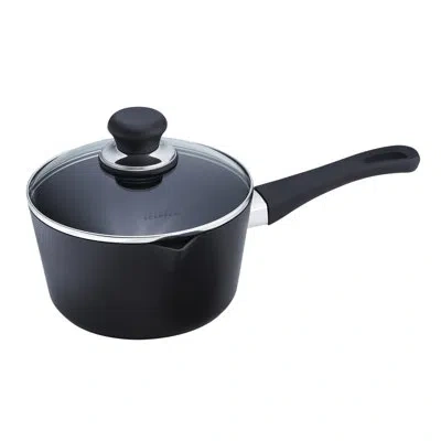 Scanpan Classic Induction 2 Qt. Non-stick Aluminum Saucepan With Lid In Black