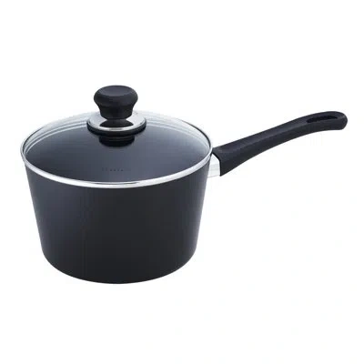 Scanpan Classic Induction 3.25 Qt. Non-stick Aluminum Saucepan With Lid In Black