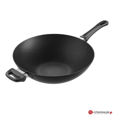 Scanpan Classic Plus Stratanium+ Nonstick 12.5" Wok, Black