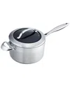 Scanpan Ctx 4qt Covered Saucepan In Silver