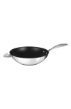 Scanpan Haptiq 12.5-inch Stainless Steel Wok In Metallic