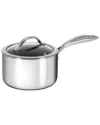 Scanpan Haptiq Stainless Steel Nonstick 2.75 Qt. Covered Saucepan In Silver