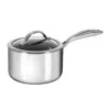 Scanpan Haptiq Stainless Steel Nonstick 2 Qt. Covered Saucepan In Silver