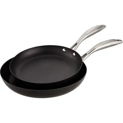 Scanpan Pro Iq 2-piece Aluminum Nonstick Fry Pan Set In Black
