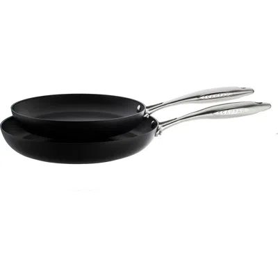 Scanpan Professional 2-piece Nonstick Fry Pan Set In Black
