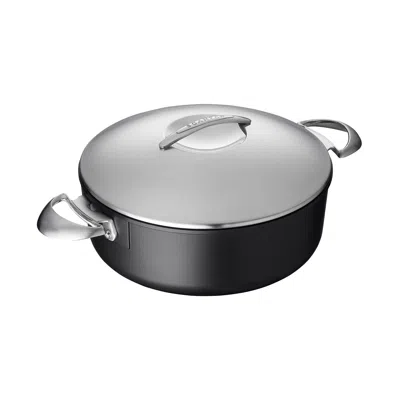 Scanpan Professional 4.5 Quart Low Sauce Pot, 10.25 Inch In Black
