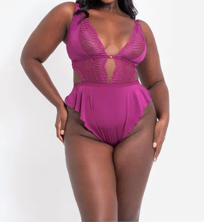 Scantilly After Hours Teddy Bodysuit In Orchid In Pink