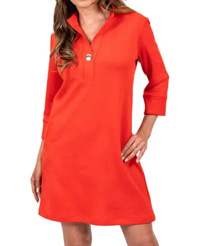 Scapa Collared Mini Dress In Orange In Brown