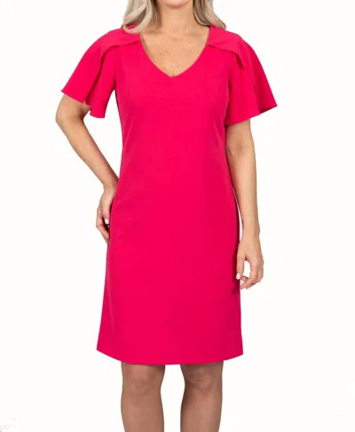 Scapa Flutter Sleeve Dress In Pink